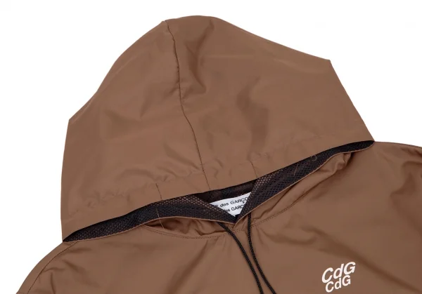 コムコム コムデギャルソンCOMME des GARCONS ロゴワンポイントポリアノラックパーカー ブラウンS K-107224_004