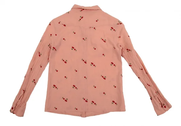 ヒステリックグラマーHYSTERIC GLAMOUR チェリー刺繍シャツ ピンクFREE K-107227_010