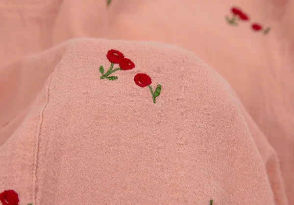 ヒステリックグラマーHYSTERIC GLAMOUR チェリー刺繍シャツ ピンクFREE K-107227_012