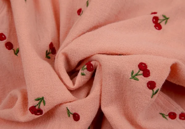 ヒステリックグラマーHYSTERIC GLAMOUR チェリー刺繍シャツ ピンクFREE K-107227_013