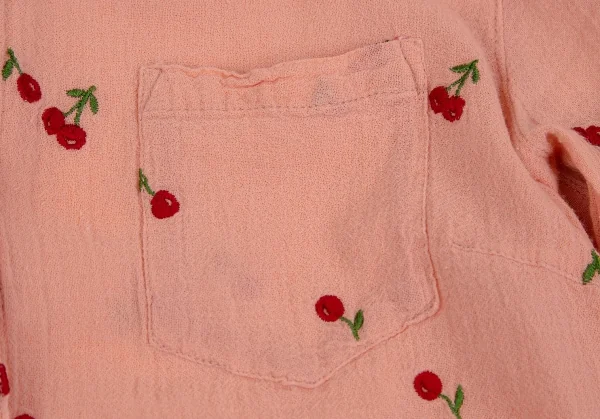 ヒステリックグラマーHYSTERIC GLAMOUR チェリー刺繍シャツ ピンクFREE K-107227_004