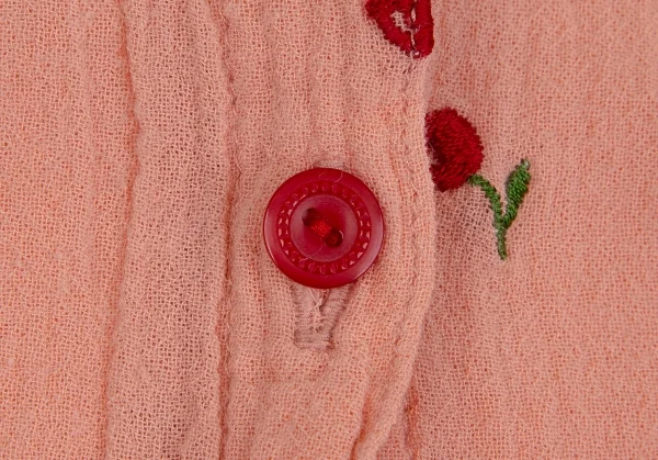 ヒステリックグラマーHYSTERIC GLAMOUR チェリー刺繍シャツ ピンクFREE K-107227_005