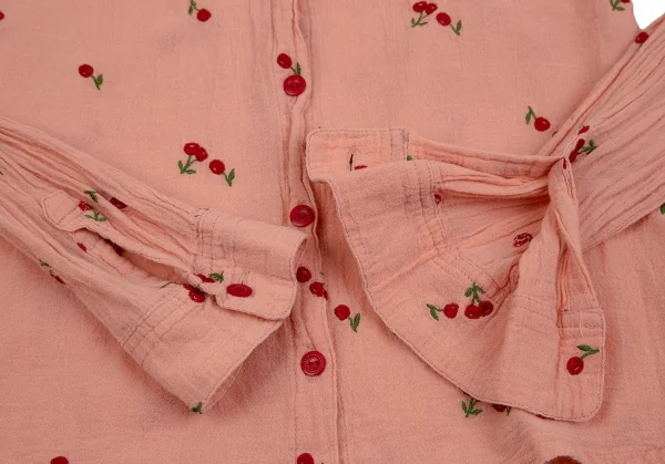 ヒステリックグラマーHYSTERIC GLAMOUR チェリー刺繍シャツ ピンクFREE K-107227_007