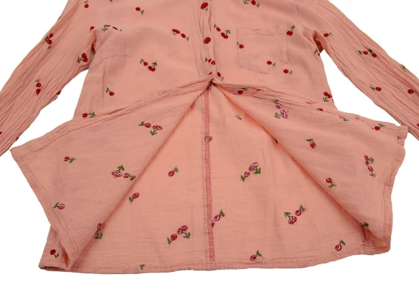 ヒステリックグラマーHYSTERIC GLAMOUR チェリー刺繍シャツ ピンクFREE K-107227_009