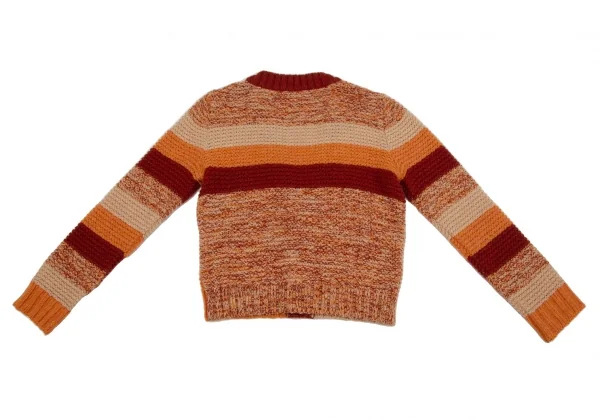 マックスアンドコーMAX&Co ローゲージミックスニットカーディガン オレンジベージュL K-107234_010