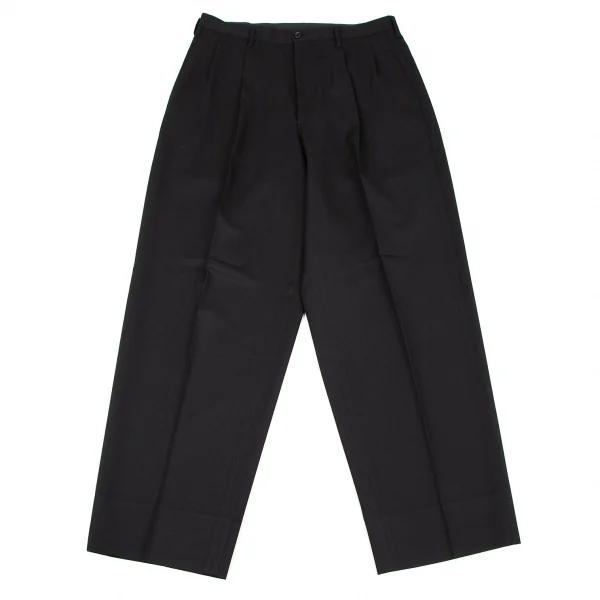 ワイズフォーメンY's for men ウールシャドーストライプツータックパンツ 黒5 K-107238_001