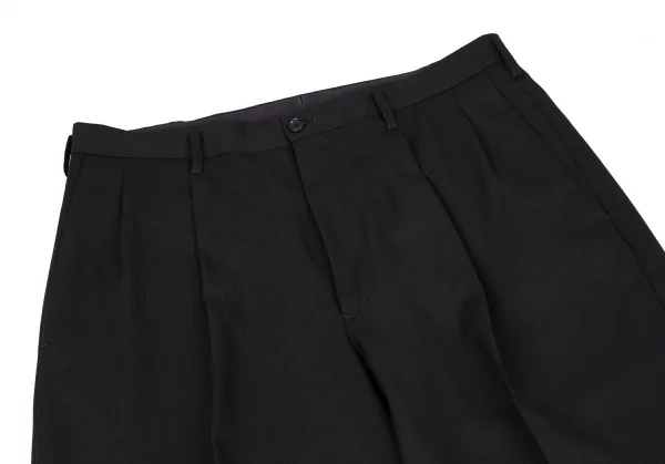 ワイズフォーメンY's for men ウールシャドーストライプツータックパンツ 黒5 K-107238_002