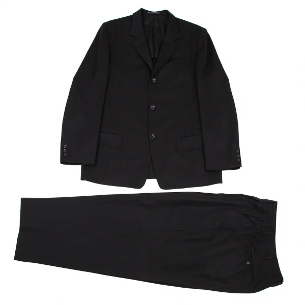 ワイズフォーメンY's for men ウールシャドーストライプセットアップスーツ 黒4・5 K-107239_001