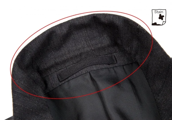 コムデギャルソン オムCOMME des GARCONS HOMME ウールチョークストライプ3Bジャケット グレーS K-107253_004