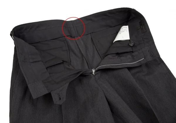 コムデギャルソン オムCOMME des GARCONS HOMME ウールチョークストライプテーパードパンツ グレーS K-107254_005
