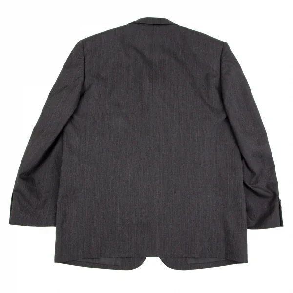 コムデギャルソン オムCOMME des GARCONS HOMME ウールチョークストライプセットアップスーツ グレーS K-107255_011