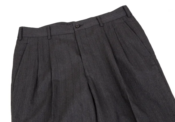 コムデギャルソン オムCOMME des GARCONS HOMME ウールチョークストライプセットアップスーツ グレーS K-107255_013