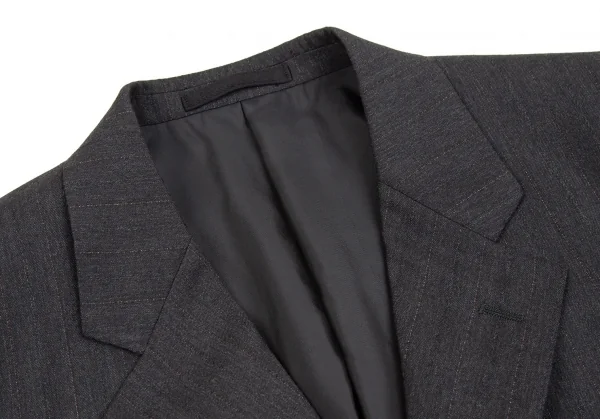 コムデギャルソン オムCOMME des GARCONS HOMME ウールチョークストライプセットアップスーツ グレーS K-107255_004