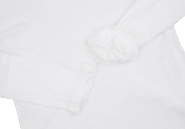 マドモアゼルノンノンMademoiselle NON NONレーヨンコットンフリルカットソー 白M K-107275_005