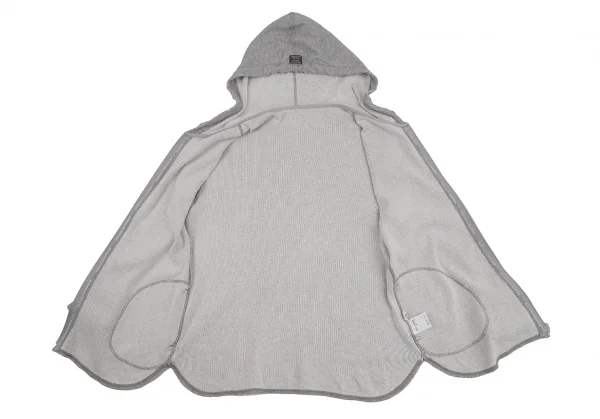 マドモアゼルノンノンMademoiselle NON NON コットンサーマルジップアップパーカー グレー38M K-107279_012