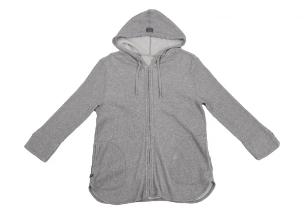 マドモアゼルノンノンMademoiselle NON NON コットンサーマルジップアップパーカー グレー38M K-107279_002