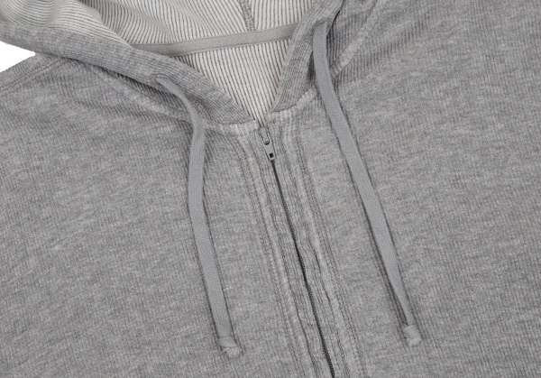 マドモアゼルノンノンMademoiselle NON NON コットンサーマルジップアップパーカー グレー38M K-107279_006