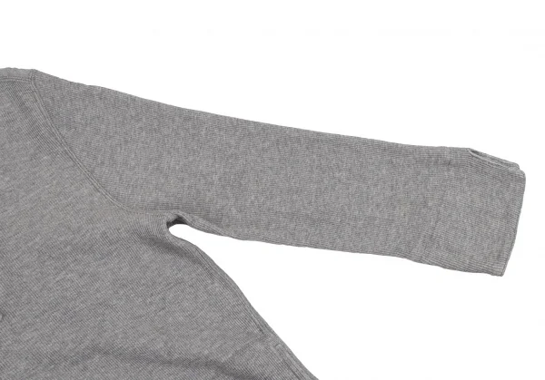 マドモアゼルノンノンMademoiselle NON NON コットンサーマルジップアップパーカー グレー38M K-107279_007