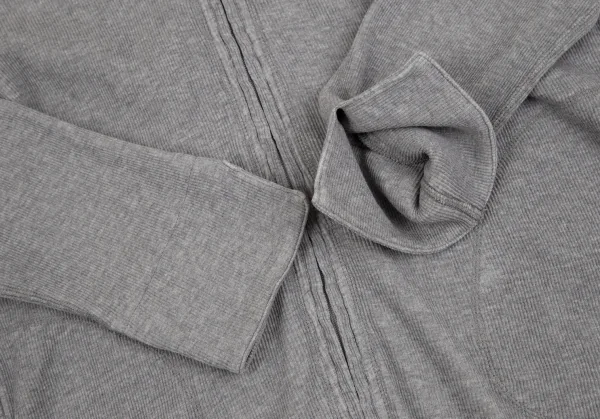 マドモアゼルノンノンMademoiselle NON NON コットンサーマルジップアップパーカー グレー38M K-107279_008