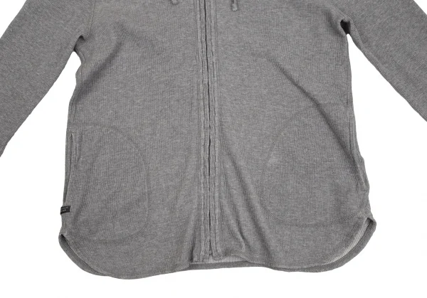 マドモアゼルノンノンMademoiselle NON NON コットンサーマルジップアップパーカー グレー38M K-107279_009