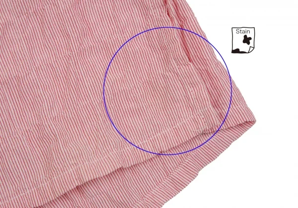 マドモアゼルノンノンMademoiselle NON NONコットンポリタイ付きプリーツピンストライプシャツ ピンクM K-107280_013