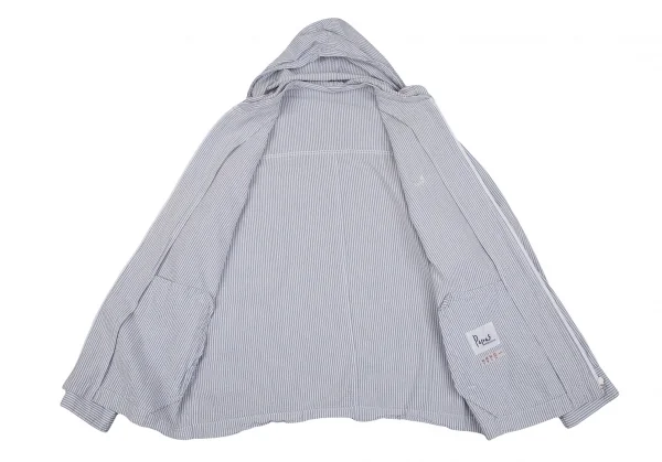 Papas Seersucker Striped Full Zip Hoodie K-107289_015