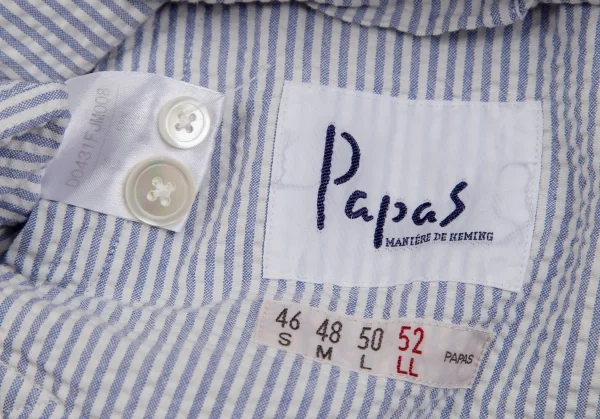 Papas Seersucker Striped Full Zip Hoodie K-107289_019