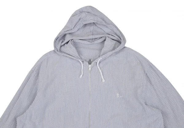 Papas Seersucker Striped Full Zip Hoodie K-107289_002