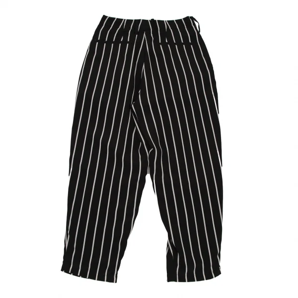 タケシコウサカバイ ワイズ ピンクレーベルTAKESHI KOSAKA by Y's Pink Label ストライプタックテーパードパンツ 黒1 K-107297_010