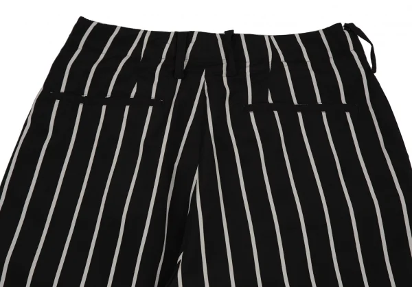 タケシコウサカバイ ワイズ ピンクレーベルTAKESHI KOSAKA by Y's Pink Label ストライプタックテーパードパンツ 黒1 K-107297_011