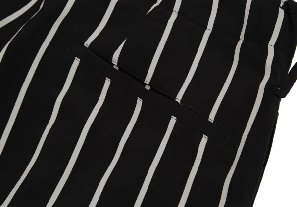 タケシコウサカバイ ワイズ ピンクレーベルTAKESHI KOSAKA by Y's Pink Label ストライプタックテーパードパンツ 黒1 K-107297_012