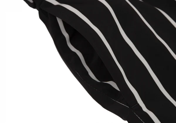 タケシコウサカバイ ワイズ ピンクレーベルTAKESHI KOSAKA by Y's Pink Label ストライプタックテーパードパンツ 黒1 K-107297_005