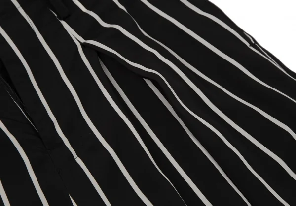 タケシコウサカバイ ワイズ ピンクレーベルTAKESHI KOSAKA by Y's Pink Label ストライプタックテーパードパンツ 黒1 K-107297_006