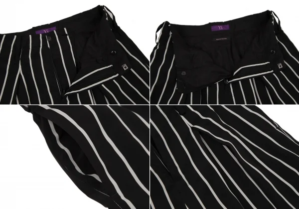 タケシコウサカバイ ワイズ ピンクレーベルTAKESHI KOSAKA by Y's Pink Label ストライプドレープセットアップ 黒2・1 K-107298_011