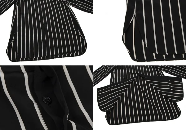 タケシコウサカバイ ワイズ ピンクレーベルTAKESHI KOSAKA by Y's Pink Label ストライプドレープセットアップ 黒2・1 K-107298_006