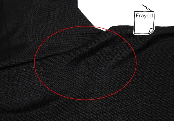 ヨウジヤマモト ファムYohji Yamamoto FEMMEコットンナイロンハイネックTシャツ 黒M K-107299_011