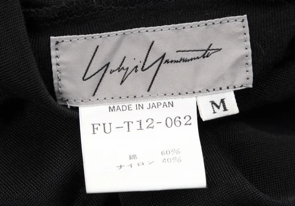 ヨウジヤマモト ファムYohji Yamamoto FEMMEコットンナイロンハイネックTシャツ 黒M K-107299_014