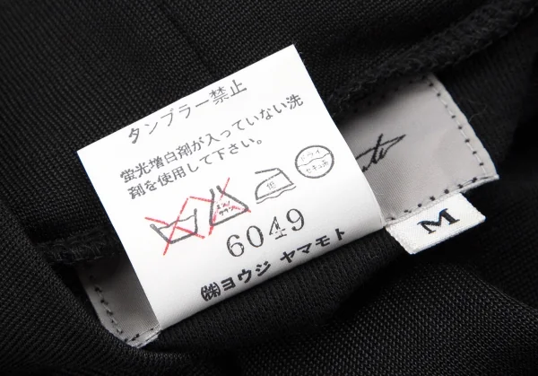 ヨウジヤマモト ファムYohji Yamamoto FEMMEコットンナイロンハイネックTシャツ 黒M K-107299_015