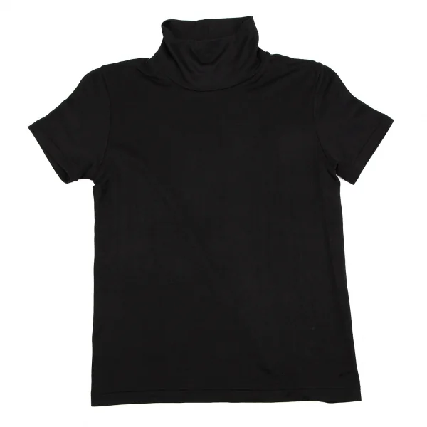 ヨウジヤマモト ファムYohji Yamamoto FEMMEコットンナイロンハイネックTシャツ 黒M K-107299_002