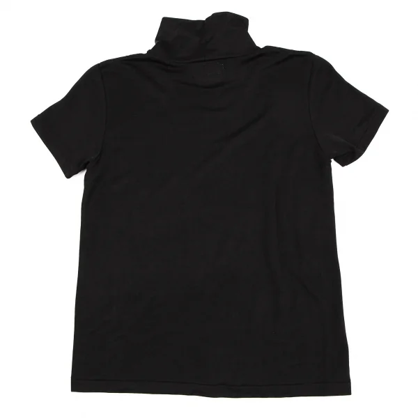 ヨウジヤマモト ファムYohji Yamamoto FEMMEコットンナイロンハイネックTシャツ 黒M K-107299_008
