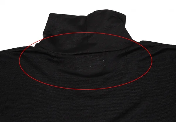 ヨウジヤマモト ファムYohji Yamamoto FEMMEコットンナイロンハイネックTシャツ 黒M K-107299_009