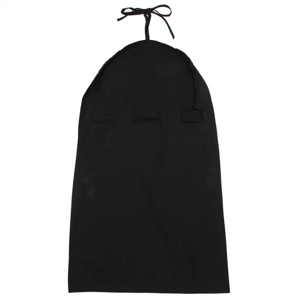 ヨウジヤマモト ファムYohji Yamamoto FEMME コットン前掛けベルテッドワンピース 黒2 K-107300_002