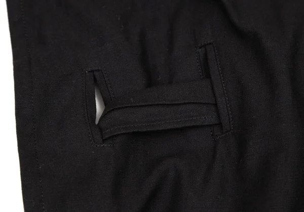 ヨウジヤマモト ファムYohji Yamamoto FEMME コットン前掛けベルテッドワンピース 黒2 K-107300_005