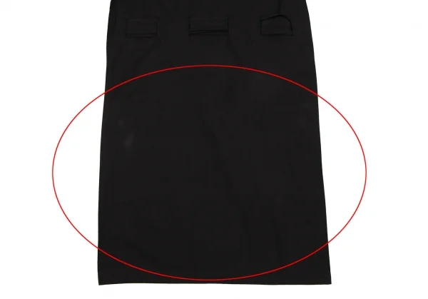 ヨウジヤマモト ファムYohji Yamamoto FEMME コットン前掛けベルテッドワンピース 黒2 K-107300_006