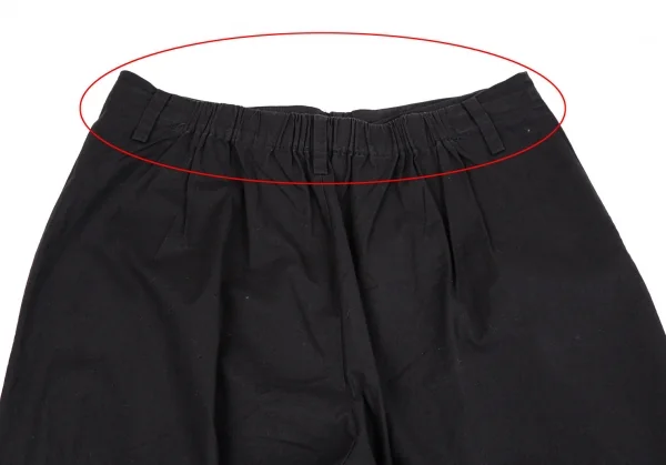イッセイミヤケペルマネンテISSEY MIYAKE PERMANENTE コットンストレッチタックワイドパンツ 黒2 K-107321_011