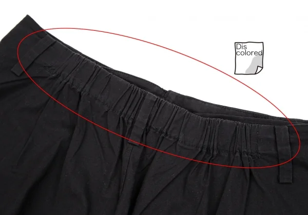 イッセイミヤケペルマネンテISSEY MIYAKE PERMANENTE コットンストレッチタックワイドパンツ 黒2 K-107321_012