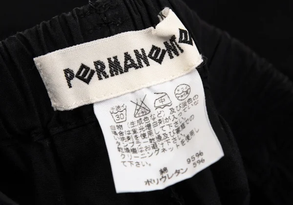 イッセイミヤケペルマネンテISSEY MIYAKE PERMANENTE コットンストレッチタックワイドパンツ 黒2 K-107321_015