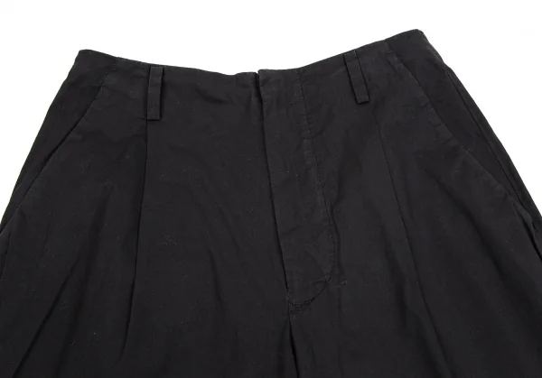 イッセイミヤケペルマネンテISSEY MIYAKE PERMANENTE コットンストレッチタックワイドパンツ 黒2 K-107321_002