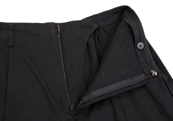 イッセイミヤケペルマネンテISSEY MIYAKE PERMANENTE コットンストレッチタックワイドパンツ 黒2 K-107321_003