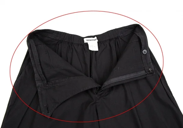 イッセイミヤケペルマネンテISSEY MIYAKE PERMANENTE コットンストレッチタックワイドパンツ 黒2 K-107321_004